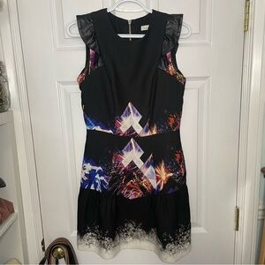 Sandro Fireworks Black Mini Dress Extra Small 1